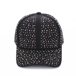 Casquette De Baseball Décontractée En Coton Uni Avec Strass, Collection Simple Series h5 Image2