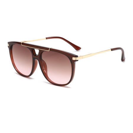 Lunettes de soleil unisexes Simple Series Retro, couleur unie dégradée
