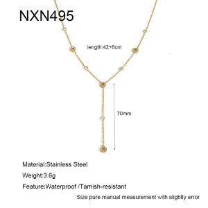 Colliers Pendentifs Pour Femmes, Collection Romantique, En Acier Inoxydable, Couleur Or, Forme Ronde h5 