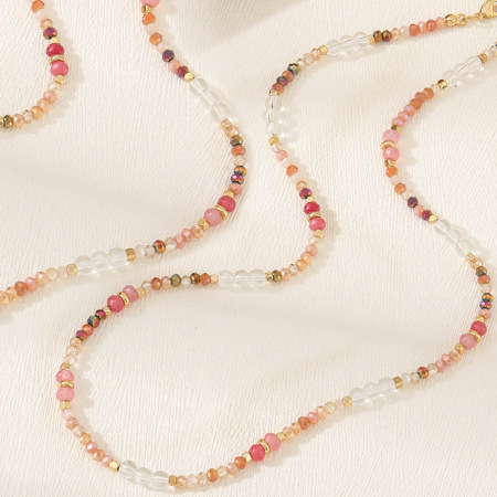 Colliers de perles pour femmes, collection Simple, en cristal et pierre naturelle 2
