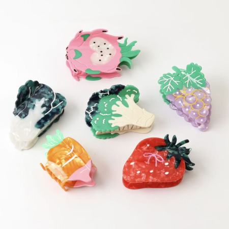 Série Simple Mignon Fruits Couleurs Mixtes Engrais pour Plantes Acétate Cheveux Griffes 2