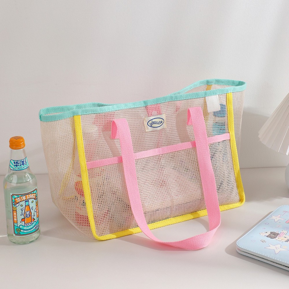 Sacs De Plage En Polyester Multicolores Ajourés