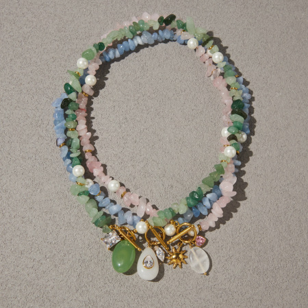 Colliers de perles pour femmes, collection romantique, perles de forme irrégulière et délicate, pierres naturelles couleur or 2