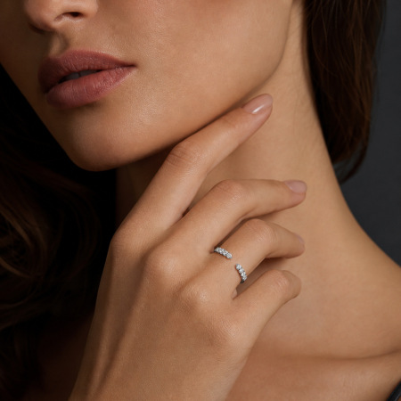 Bagues pour femmes en moissanite, collection Simple et élégante, en argent sterling 925 plaqué rhodium. 2
