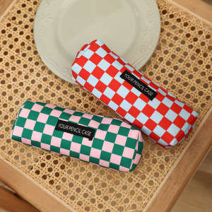 Pochettes À Stylos Décontractées En Tissu À Carreaux De Couleur Assortie, Collection Simple Series h5 Image5