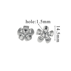 Apprêts À Bijoux En Acier Inoxydable Imperméables Couleur Or En Forme De Fleur h5