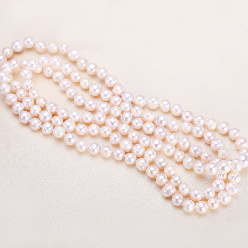 Collier De Perles D'Eau Douce Pour Femme, Collection Simple Et Élégante