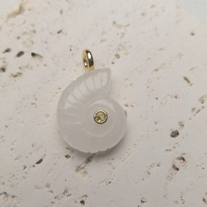 Pendentifs Pour Femmes En Forme De Coquillage, Style Océanique, Pierres Naturelles, Cuivre Doré Et Zircon h5