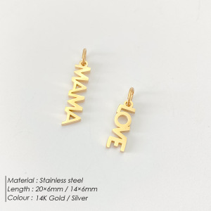 Pendentifs Femme Simple Series Diy En Acier Inoxydable Étanche Couleur Or h5 Image2