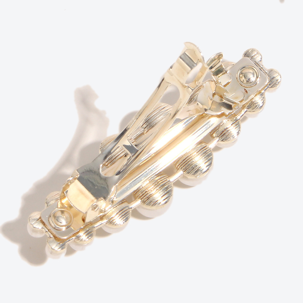 Pinces À Cheveux Luxueuses, Élégantes Et Unies, Imitation Perle, Perles Artificielles Image3