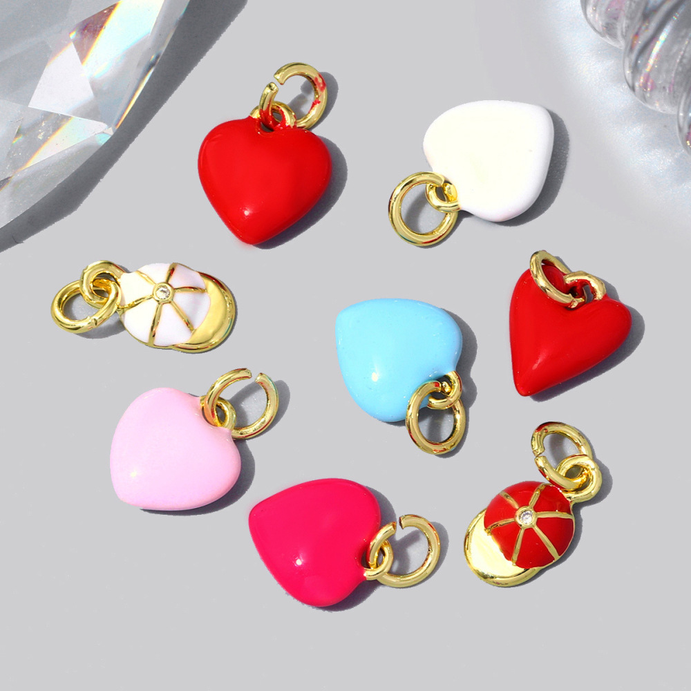 Pendentifs Pour Femmes, Collection Romantique, Forme Irrégulière, Cœur, Couleur Cuivre Et Or Image3