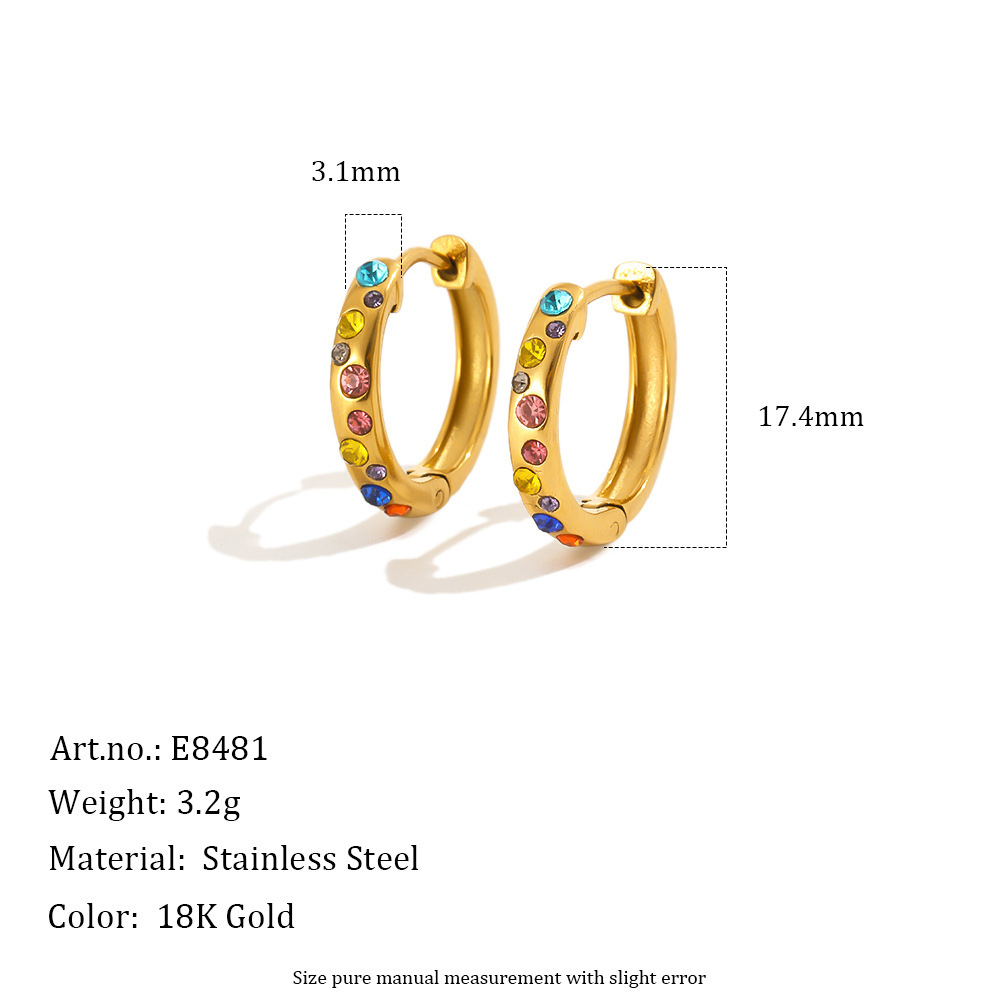 Boucles D'Oreilles Créoles Pour Femmes, Style Classique, En Acier Inoxydable, Étanches, Couleur Or.