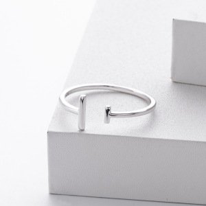 Bagues Pour Femmes En Argent Sterling 925 De Forme Irrégulière, Collection Simple Series, Couleur Argent. h5 Image3