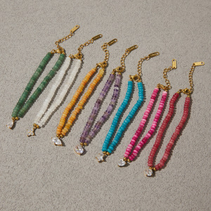 Bracelets De Perles Élégants Pour Femmes, Collection Romantique, En Perles De Zircon Et Pierres Naturelles. h5 Image3