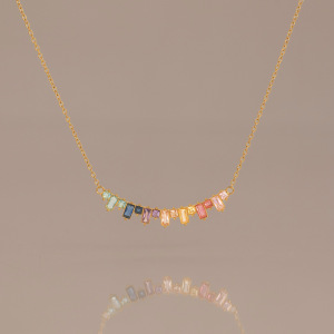Colliers Pendentifs Pour Femmes, Élégants Et Rectangulaires, En Acier Inoxydable, Couleur Or, Avec Zircon, Étanches Et De Couleur Dorée. h5 Image3