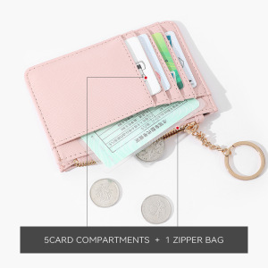 Portefeuilles Et Porte-Cartes Carrés Pour Femmes, Style Décontracté, Couleur Unie, En Pu h5 Image3