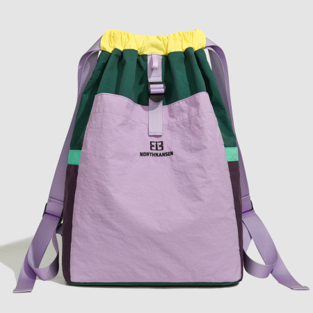 Sac à dos femme en nylon patchwork multicolore style sportif