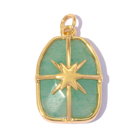 Pendentifs pour femmes en zircon et pierres naturelles, style rétro, collection classique 2