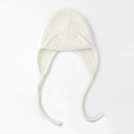 Chapeau à cache-oreilles Simple Series Daily couleur unie en laine et polyester mélangés 2