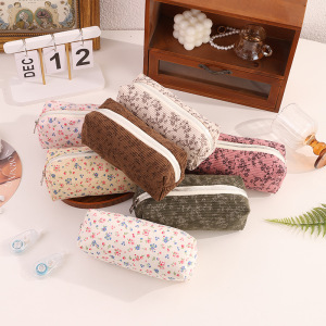 Pochettes À Stylos Simple Series En Polyester Naturel, Couleur Unie, Motif Floral Et Feuille h5 Image4