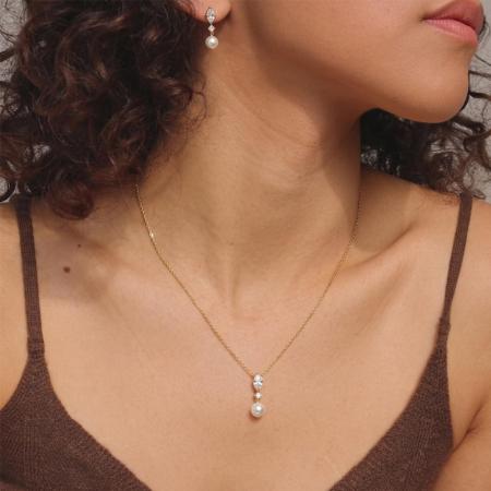 Ensembles de colliers pour femmes Simple Series Daily Irregular Shape Patchwork en acier inoxydable imperméable couleur or