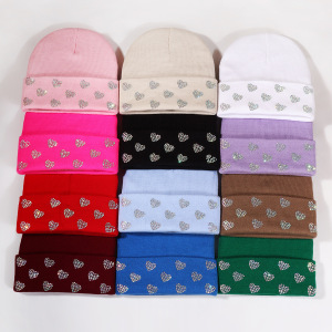 Bonnet Simple Series Sweet Heart Uni En Polyester Orné De Strass h5 Image3