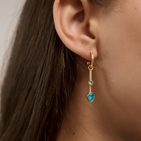 Boucles d'oreilles pendantes pour femme, collection romantique, motif patchwork doux, pompon, acier inoxydable, couleur or, zircon, étanches. 2