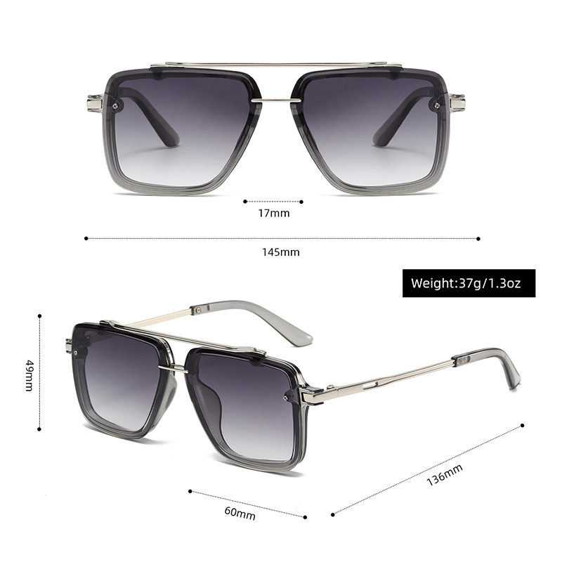 Lunettes De Soleil Unisexes Simple Series, Décontractées, Unies, À Imprimé Léopard Dégradé, Couleur Unie. Image4