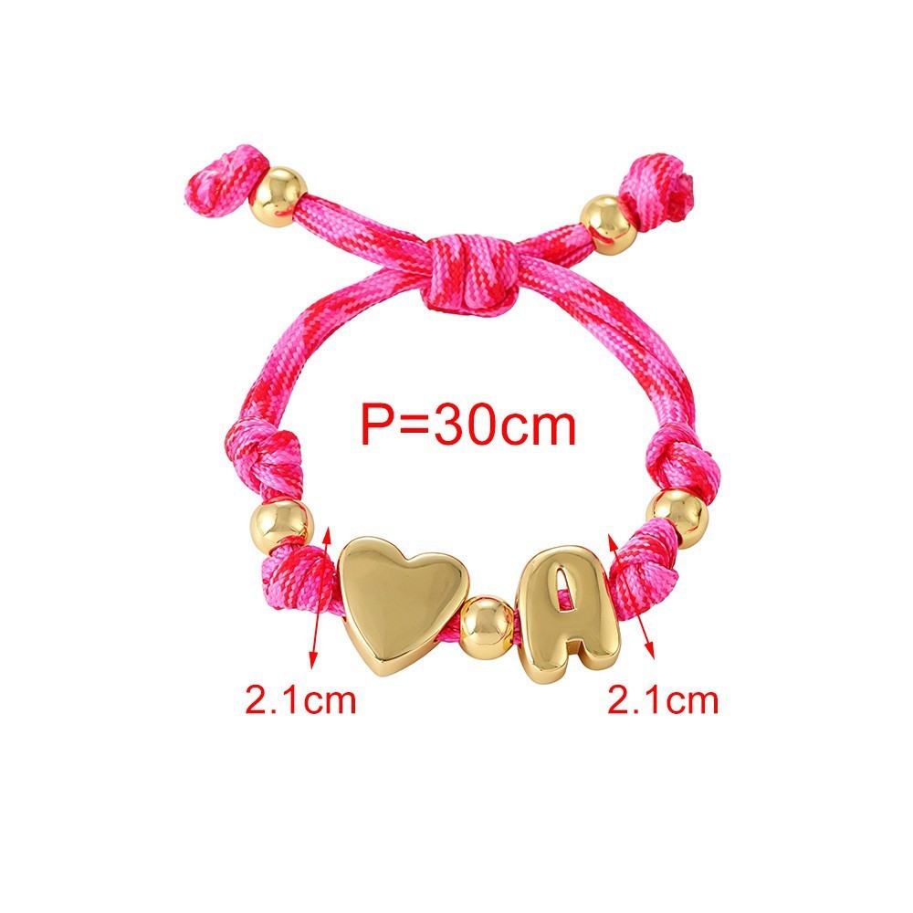 Bracelet Tressé En Corde Dorée Pour Femme, Collection Romantique Daily Letter Image4