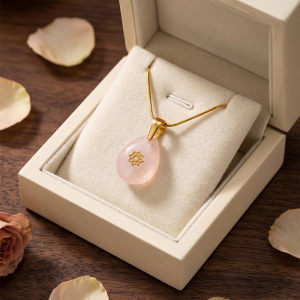 Colliers Pendentifs Pour Femmes En Acier Inoxydable Doré, Étanches, Avec Pierre Naturelle Et Collection Sweet Droplet De La Série Simple h5 Image3