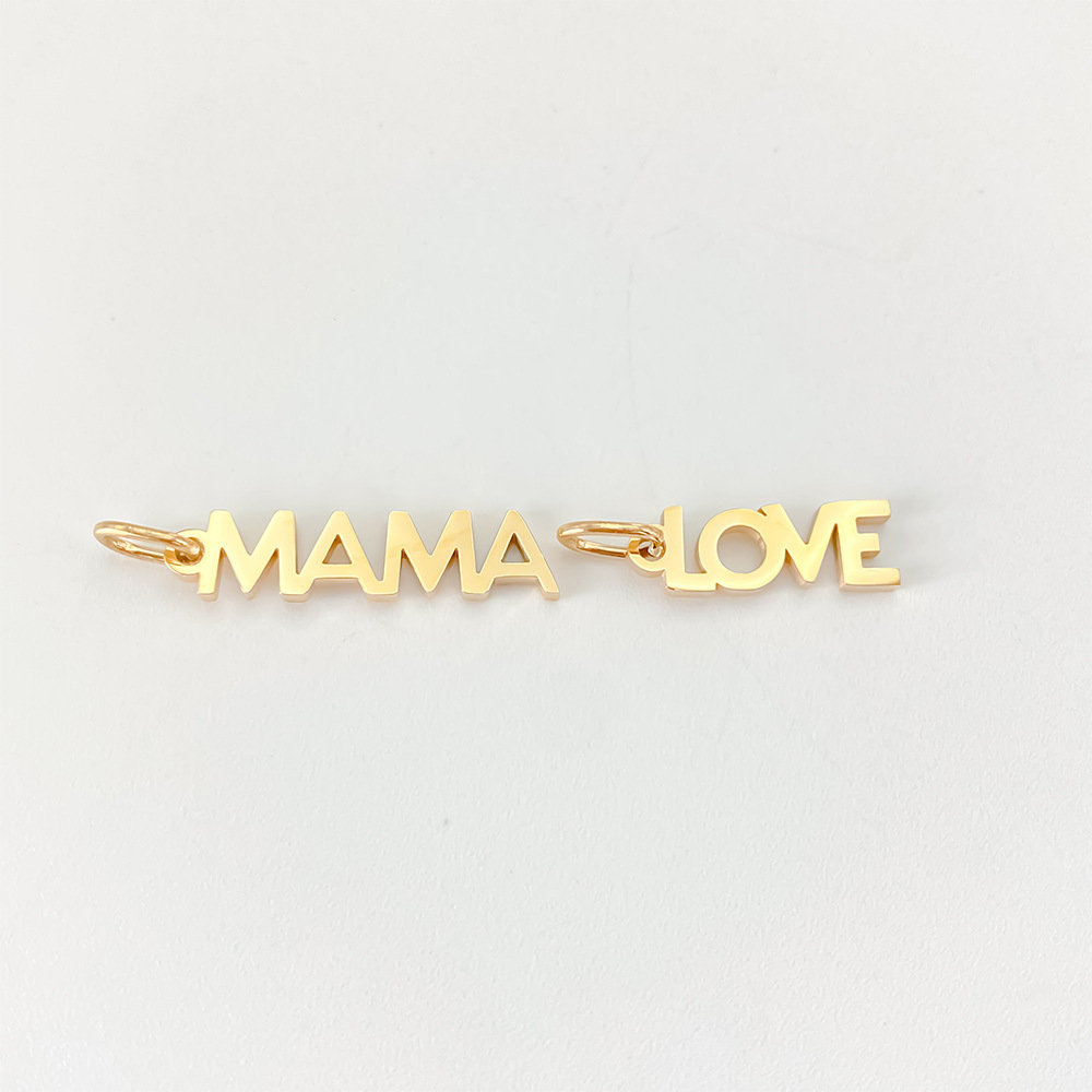 Pendentifs Femme Simple Series Diy En Acier Inoxydable Étanche Couleur Or h5Image3