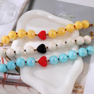Bracelets En Résine Sweet Heart Beads Pour Femmes h5 Image3