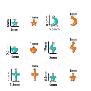 Pendentifs Pour Femmes En Acier Inoxydable Étanche, Style Diy, Motif Cœur, Croix, Étoile Et Lune h5 Image5