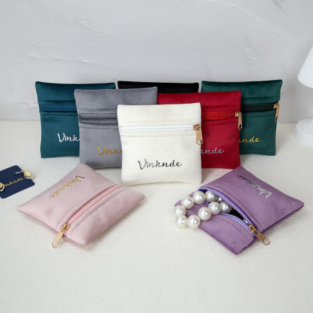 Pochettes à bijoux en velours uni