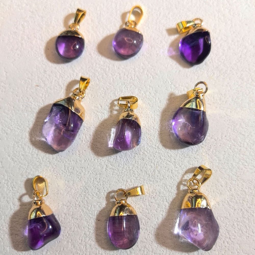 Pendentifs Pour Femmes En Pierres Naturelles De Forme Irrégulière (Pierre Naturelle, Chaque Pendentif Ayant Une Forme Différente) Image4