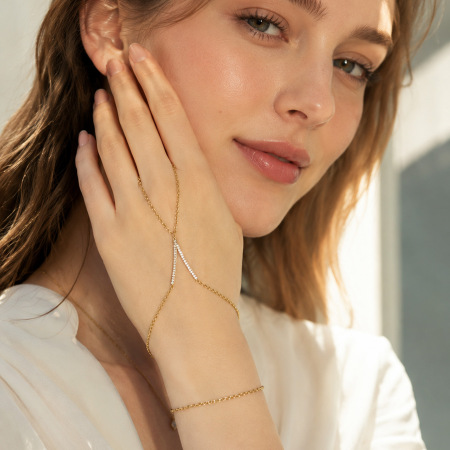 Bracelet chaîne pour femme Simple Series Daily Chain en acier inoxydable étanche couleur or 2