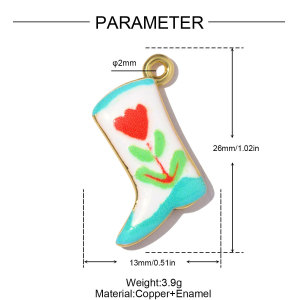 Pendentifs Pour Femmes, Collection Romantique, En Émail, Motif Floral, Couleur Cuivre Et Or h5 