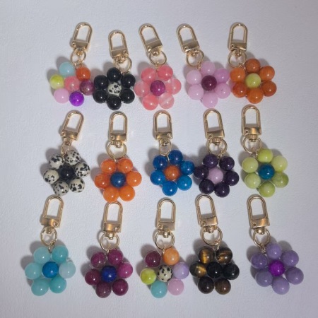 Porte-clés en pierres naturelles Sweet Flower
