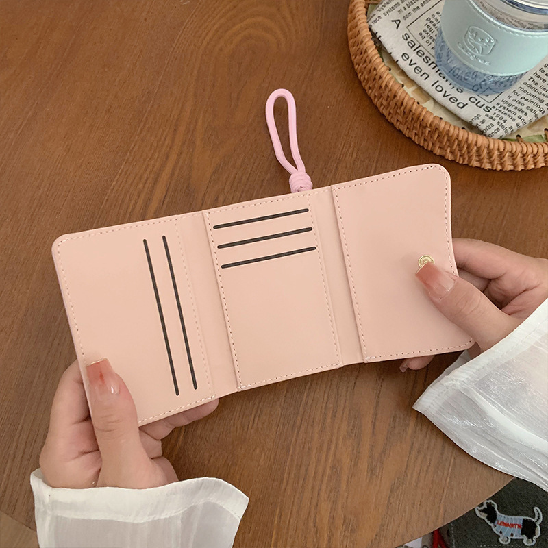 Portefeuilles Et Porte-Cartes Carrés Pour Femmes, En Tissu Uni Brodé À Motif Teckel, Style Décontracté Image2