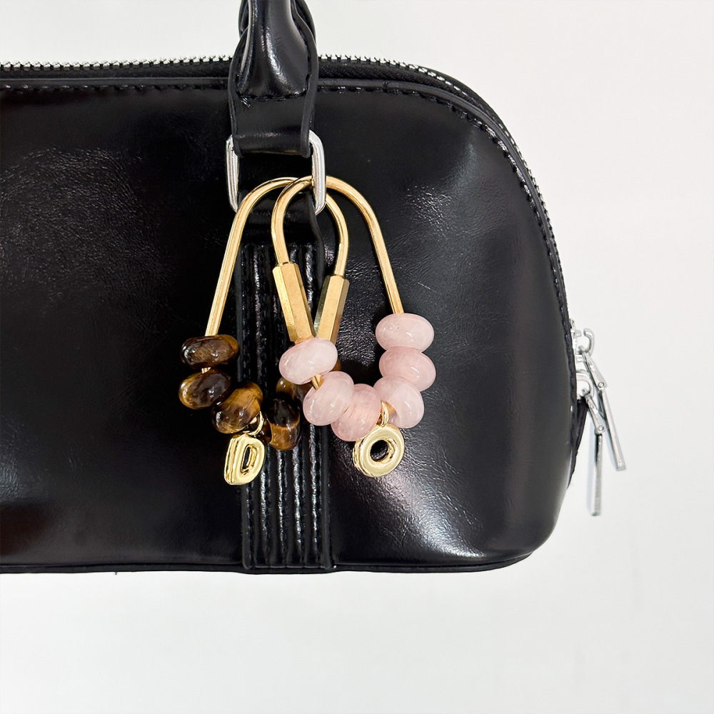 Breloques Pour Sac En Agate Dégradée, Collection Simple Series Daily Letter h5Image2