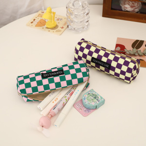 Pochettes À Stylos Décontractées En Tissu À Carreaux De Couleur Assortie, Collection Simple Series h5 Image2