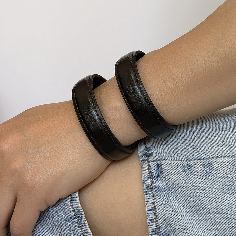 Bracelets Manchettes En Cuir Pour Femmes h5Image2