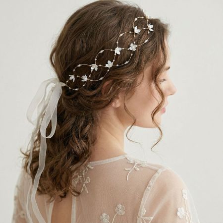 Bandeaux à cheveux élégants en métal et perles artificielles, collection romantique