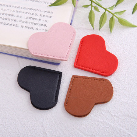 Onglets et étiquettes Simple Series Daily Premium Quality PU couleur unie en forme de cœur 2