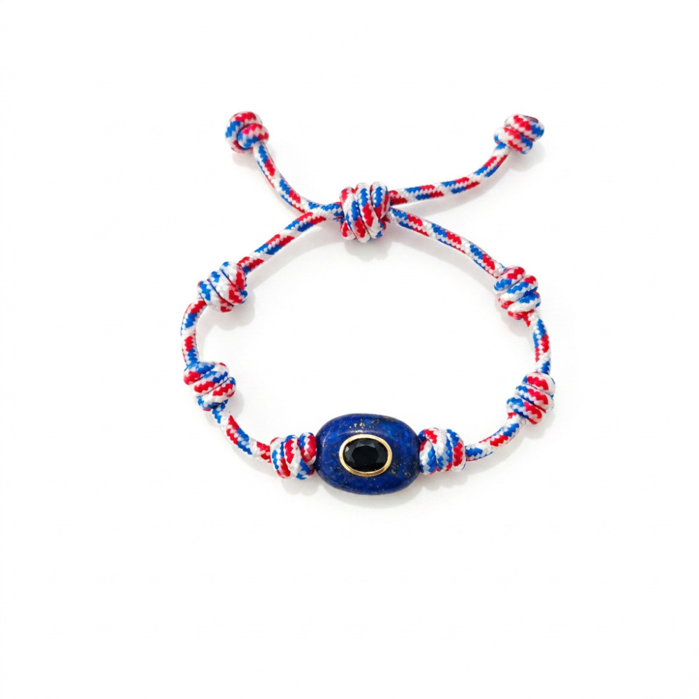 Bracelet Tressé Pour Femme, Collection Romantique Rétro, Forme Elliptique, Pierres Naturelles, Zircon Couleur Or. 
