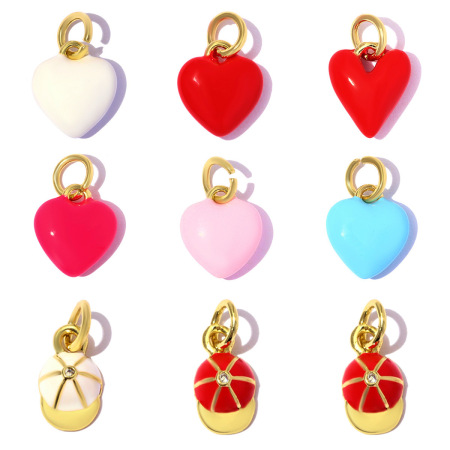 Pendentifs pour femmes, collection romantique, forme irrégulière, cœur, couleur cuivre et or