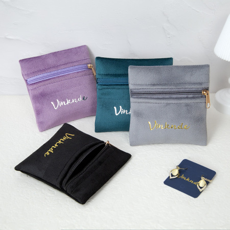 Pochettes à bijoux en velours uni 2
