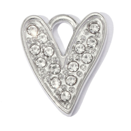 Pendentifs DIY pour femmes en acier inoxydable, couleur or, en forme de cœur et de soleil, étanches, avec strass. 2