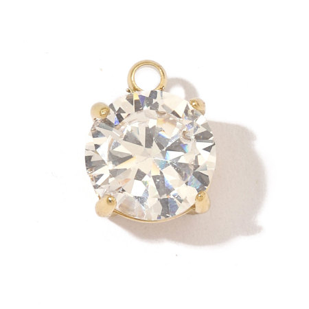 Pendentifs pour femmes en acier inoxydable, étanches, de forme géométrique simple et luxueuse, ornés de zircon. 2
