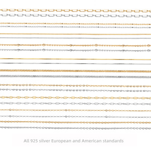 Colliers Pour Femmes En Argent Sterling 925 Plaqué Rhodium, Collection Simple Series Daily Chain h5 Image2